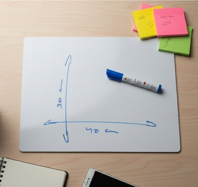 Pizzarra blanca 30x40cm sin marco