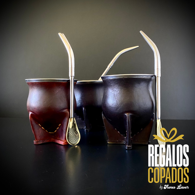 Mate tipo Camionero algarrobo y cuero