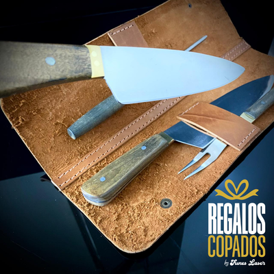 Estuche de cuero 4 piezas Inox