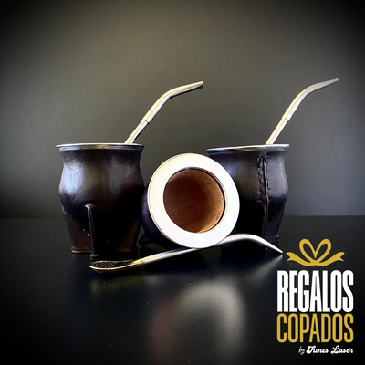 Mate tipo Camionero algarrobo y cuero