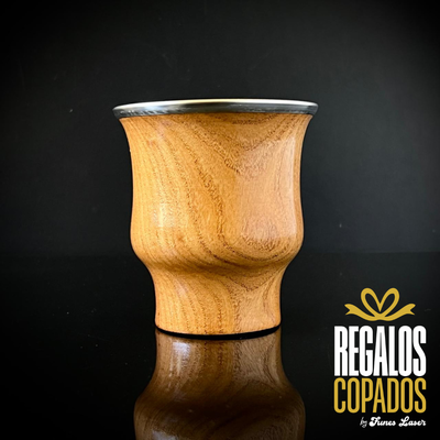 Mate camionero de algarrobo con virola de acero