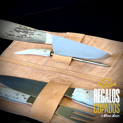 Estuche de cuero 4 piezas Asta- Inox