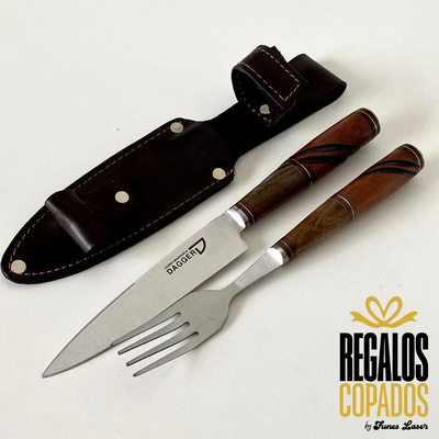 Juego doble madera y bronce N14