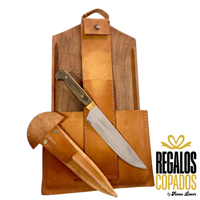 Set porta tabla de cuero con Cuchilla N18