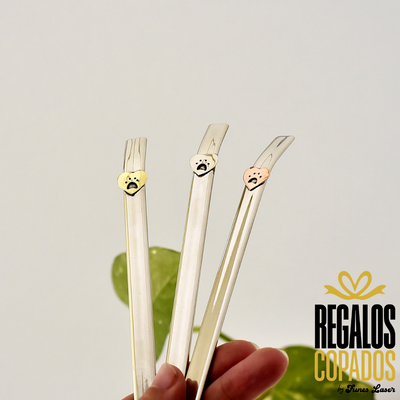 Bombilla plana "Huellita love"