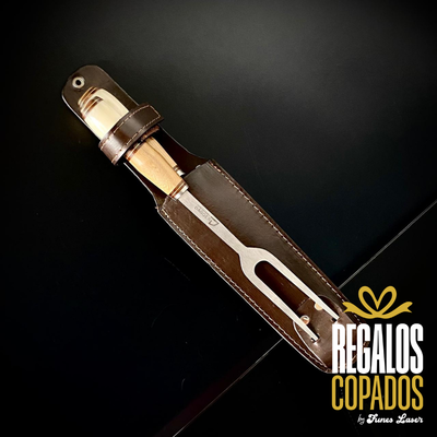 Juego de Trinchar cabo Hueso y Madera