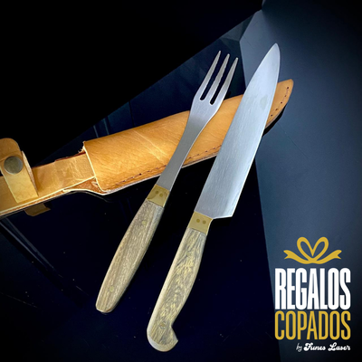 Juego doble Inox. de madera N18