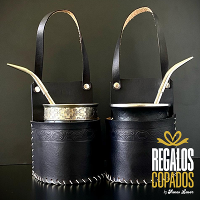 Portamate cuero para auto