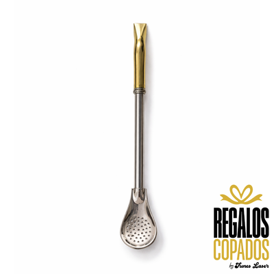 Bombilla alpaca con Pico dorado