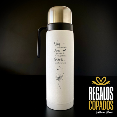 Termo Media manija blanco 1 Lt