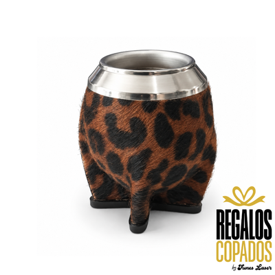 Mate Torpedo cuero con pelo 