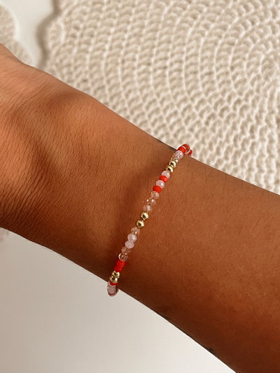 Pulsera Cristales Fuccia AD
