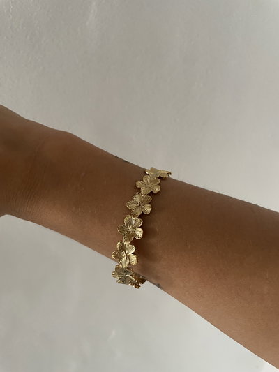 Pulsera Esclava flor AD