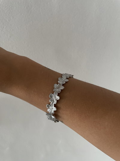 Pulsera Esclava flor AQ