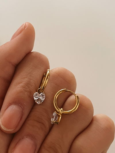 Aros Ámbar AD (corazón) 