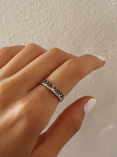 Anillo Corazon Brillo AQ