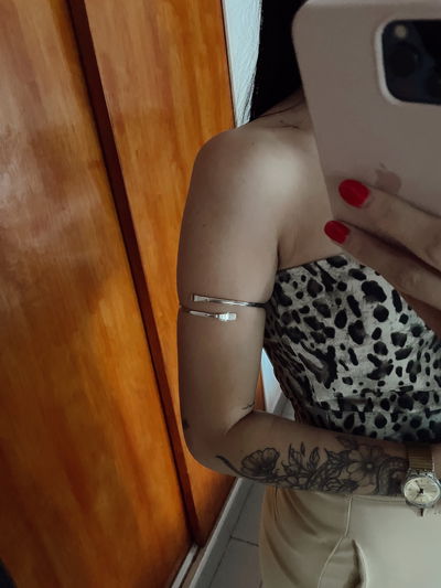 Brazalete Luni Plateado