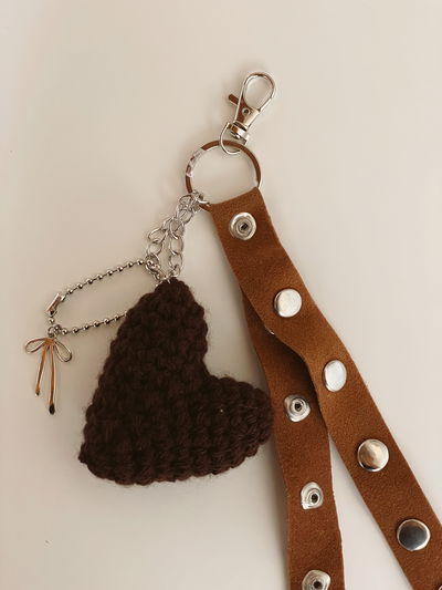 Llavero/Charm (corazón marron 1)