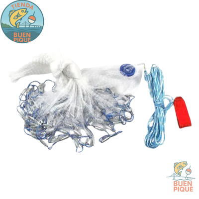 Atarraya Red De Pesca - 3 Mts - 1.5kg Plomada - Nylon 0.40