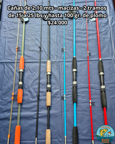 Cañas 2.10 mts para Variada Rio - 15-25 libras - Macizas
