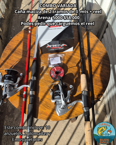 Caña 3 metros + Reel Marine Sport Arena 5000 + Accesorios