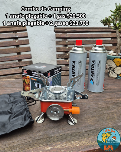Anafe de Camping + 2 Gases Butanos