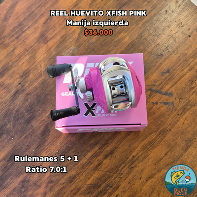 Reel Huevito - XFish Pink - 5+1 Rulemanes