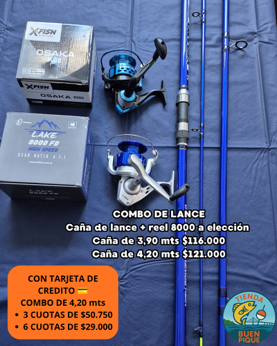 Combo de Lance: Marine Sport Verano Surf 4.20 mts + Reel Tamaño 8000