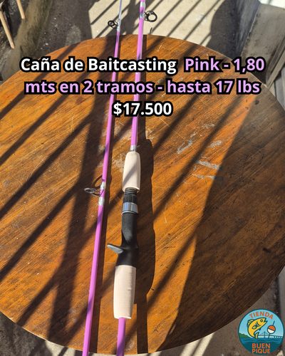Caña Baitcasting Rosa 17 libras