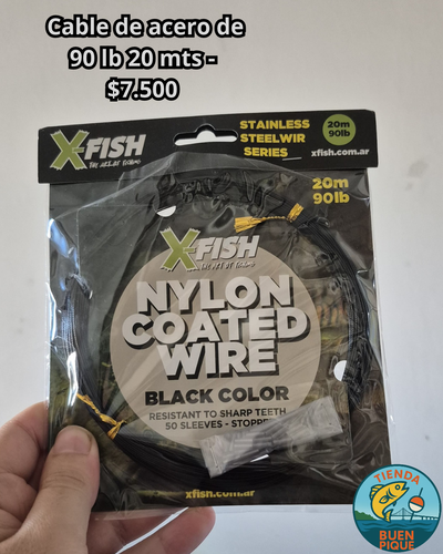 Cable de acero de 90 lbs - 20 mts 