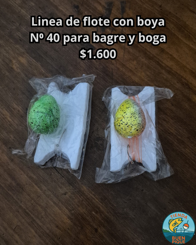 Linea de flote para bagre o boga