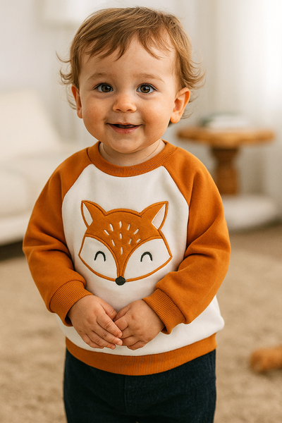 🦊✨ Buzo “Zorrito Juguetón” con interior frizado