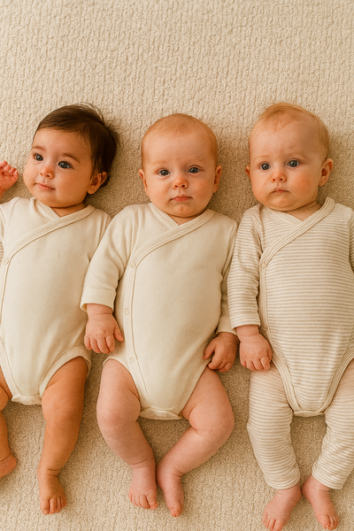 🤍🍼 Set “Susurros de Algodón” H&M (bodys x3 cruzados)