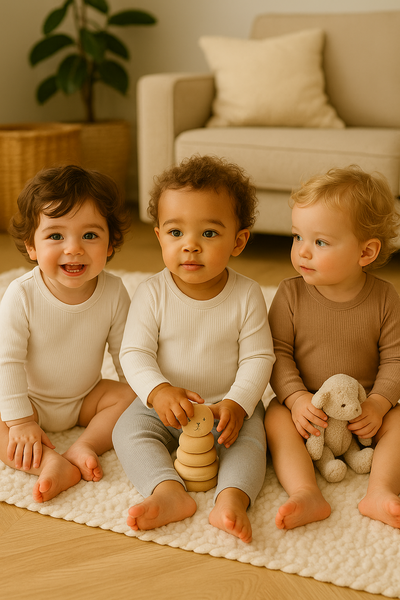 🌰✨ Pack H&M “Trigo & Algodón” de bodys acanalados