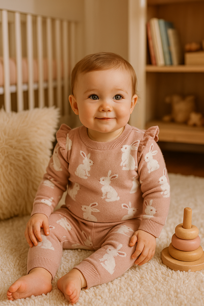 🐰✨ Conjunto “Conejito en Flor” tejido