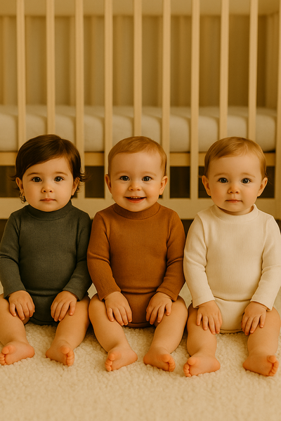 🧸🌈 Set “Colores de Abrigo” – Pack 3 bodies básicos