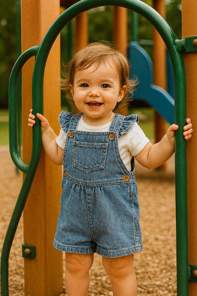 👖✨ Jardinero H&M “Sol de Verano” – Denim con volados