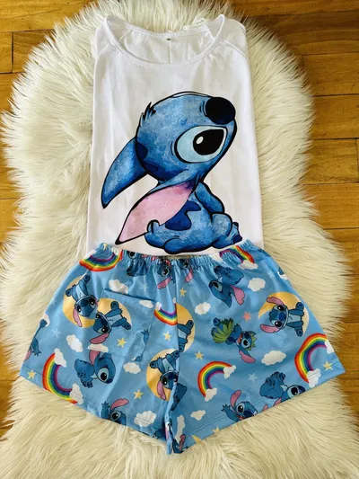 PIJAMA CORTO ADULTO COD 2430 ST LAPIZ 