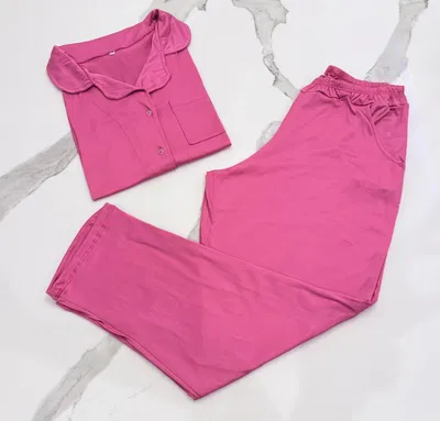 PIJAMA LARGO CAMISERO FUCSIA BARBIE - MODAL SOFT