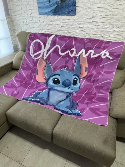 Lona playera Stitch ohana violeta COD LSVMP