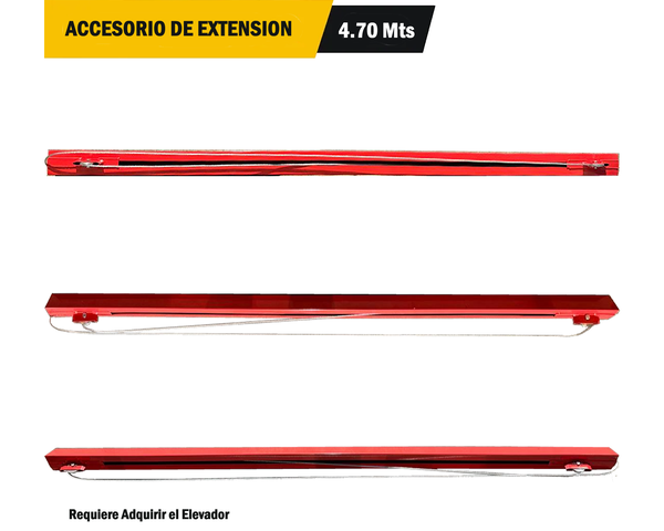 Accesorio Extensor para Elevador Llega a 4.70 mts