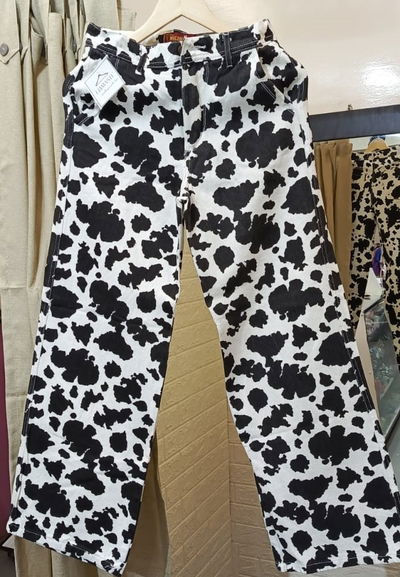 Wid Leg Cow black