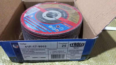DISCO DE CORTE TYROLIT CAJA POR 25 UNIDADES