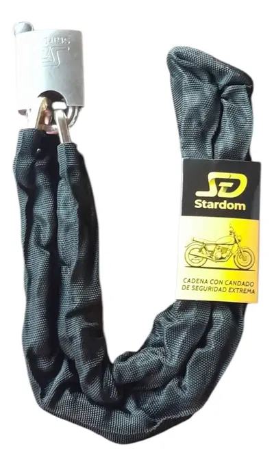 Linga Cadena Acero Anchi Con Candado Moto Bicicleta