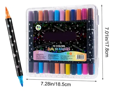 Marcadores con brillo doble punta x 12u