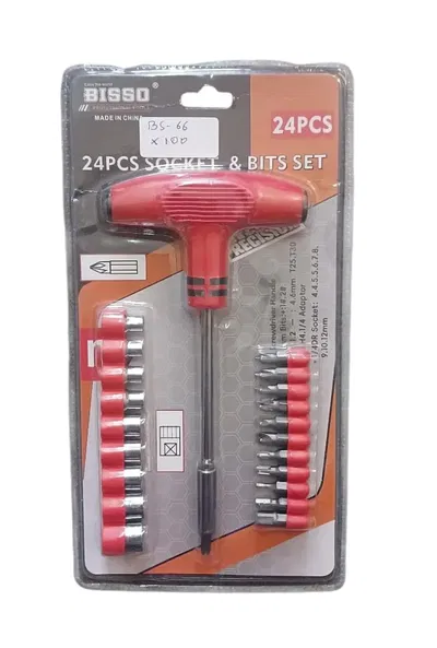 Llave T Juego De 24 Piezas Con 11 Puntas 9 Tubos BISSO