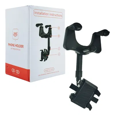 Soporte Para Celular Para Auto En Espejo Retrovisor 360