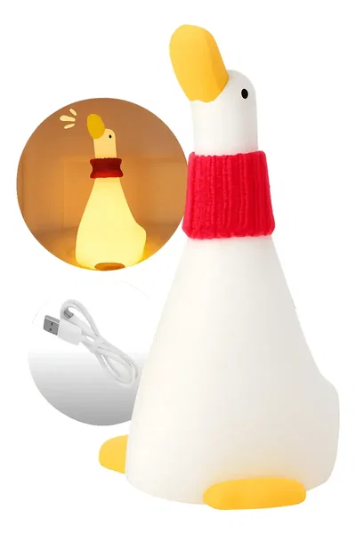 Lampara Velador Ganso De Silicona Usb