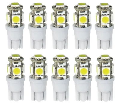 Led Posición T10 5 Puntas 5050 Smd X10 W5w Por 10 Unidades