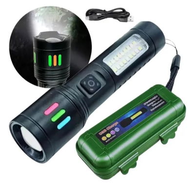 Linterna Tactica Usb Recargable Luz Blanca